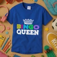 Bingo Gift Queen Funny Bingo Queen Funny Gift Moms Gift Kids T-Shirt thumb 3