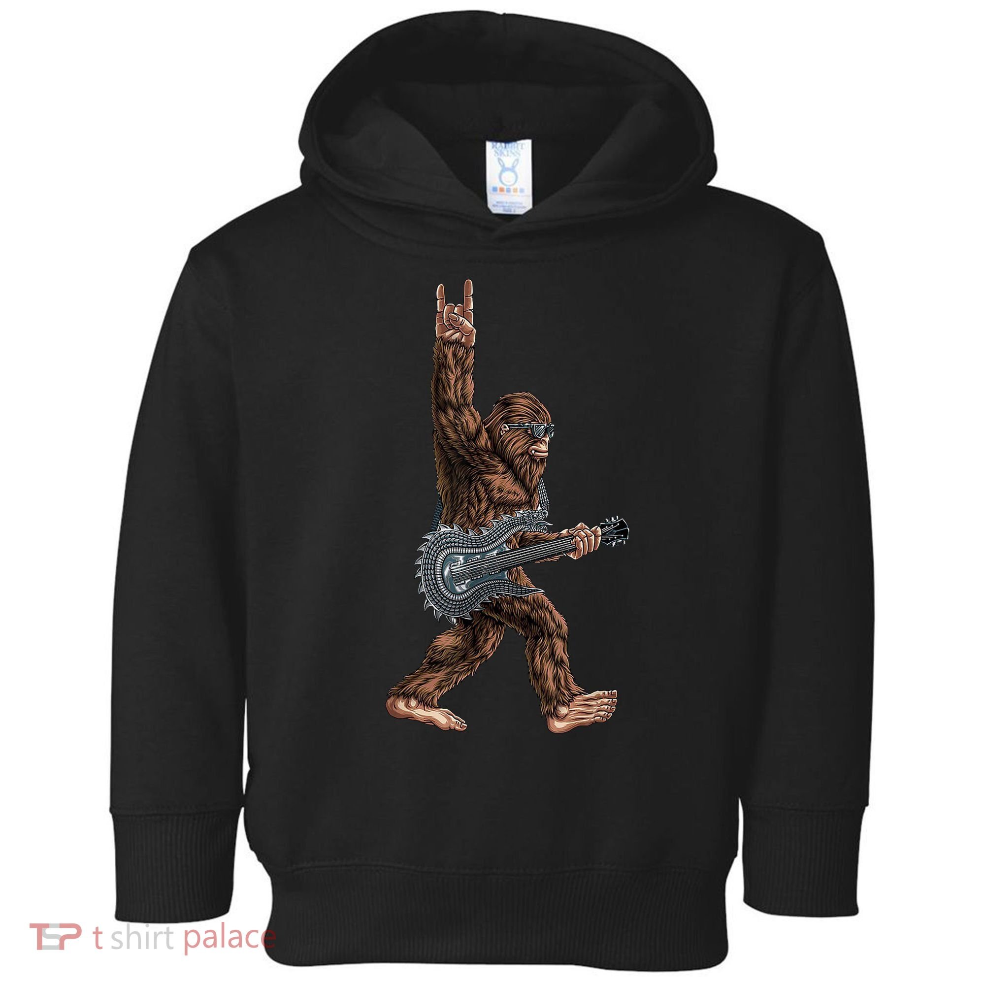 Bigfoot Guitar Rock On Toddler Hoodie