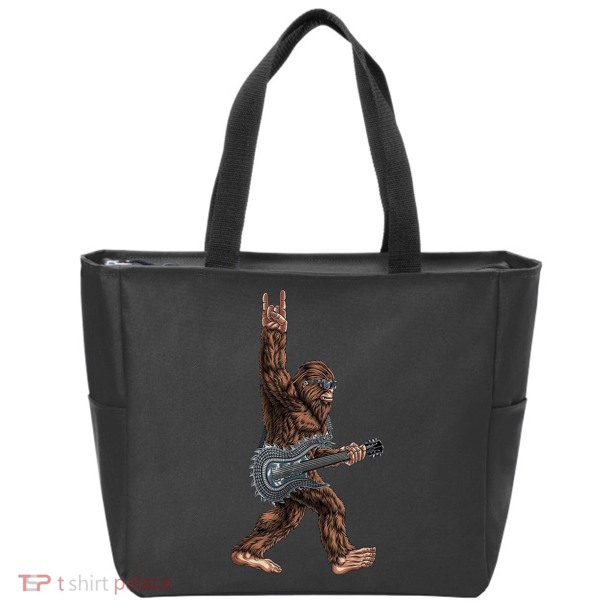 Bigfoot Guitar Rock On Tote Bag