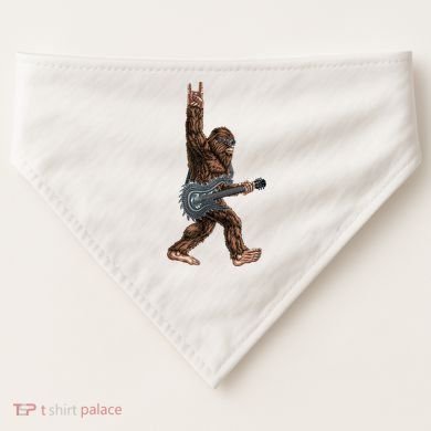 Bigfoot Guitar Rock On USA-Made Doggie Bandana