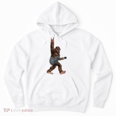 Bigfoot Guitar Rock On Hoodie