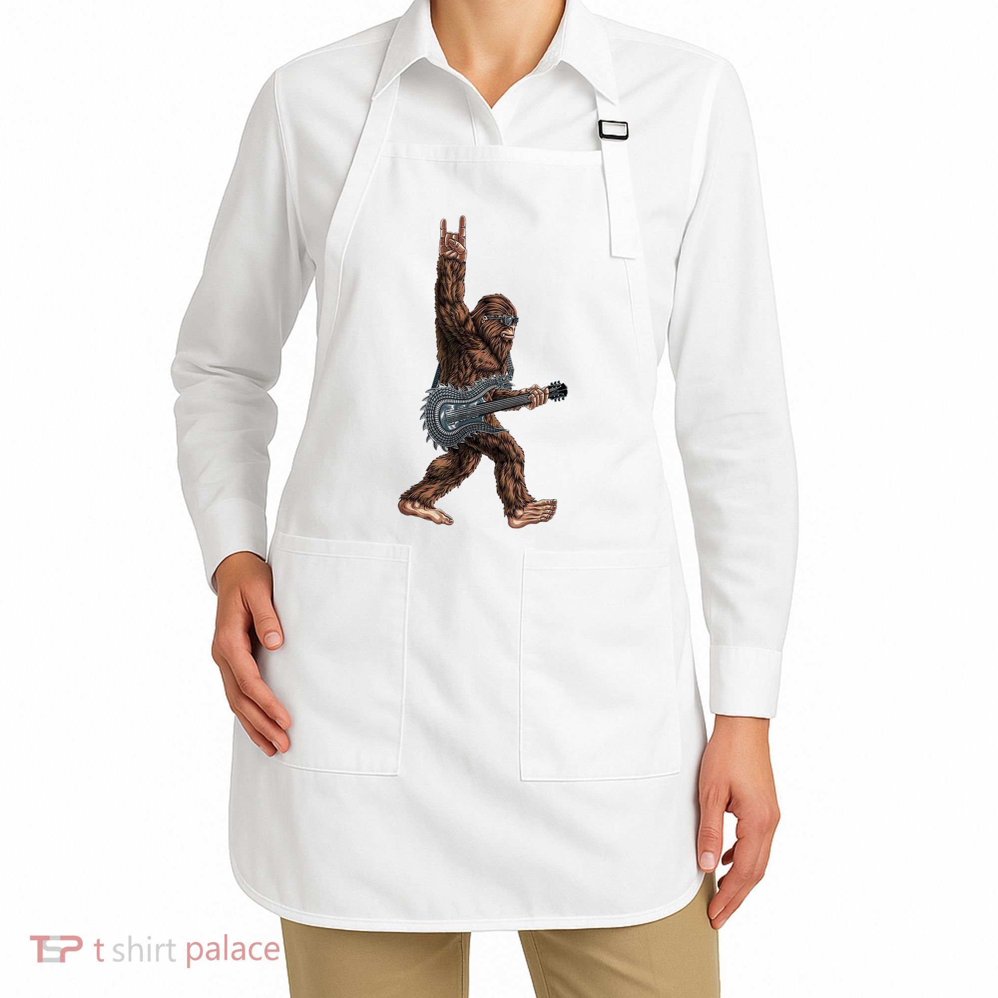 Bigfoot Guitar Rock On Apron