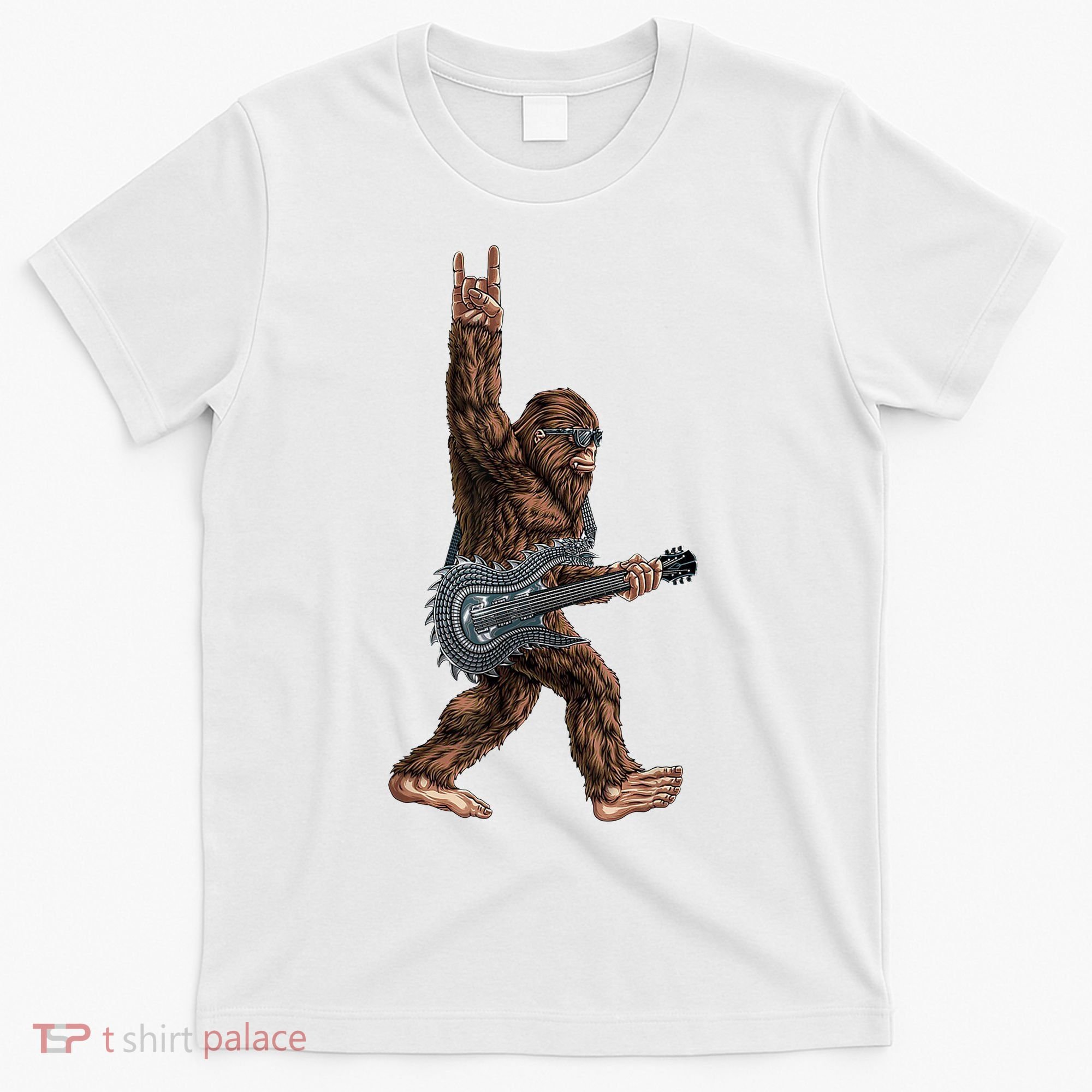 Bigfoot Guitar Rock On T-Shirt