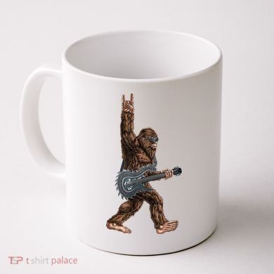 Bigfoot Guitar Rock On Coffee Mug