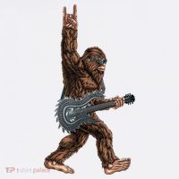 Bigfoot Guitar Rock On Women's Hoodie thumb 2