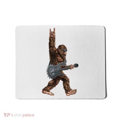 Bigfoot Guitar Rock On Mousepad