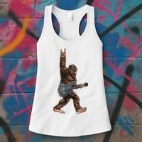 Bigfoot Guitar Rock On Women's Tank Top thumb 3
