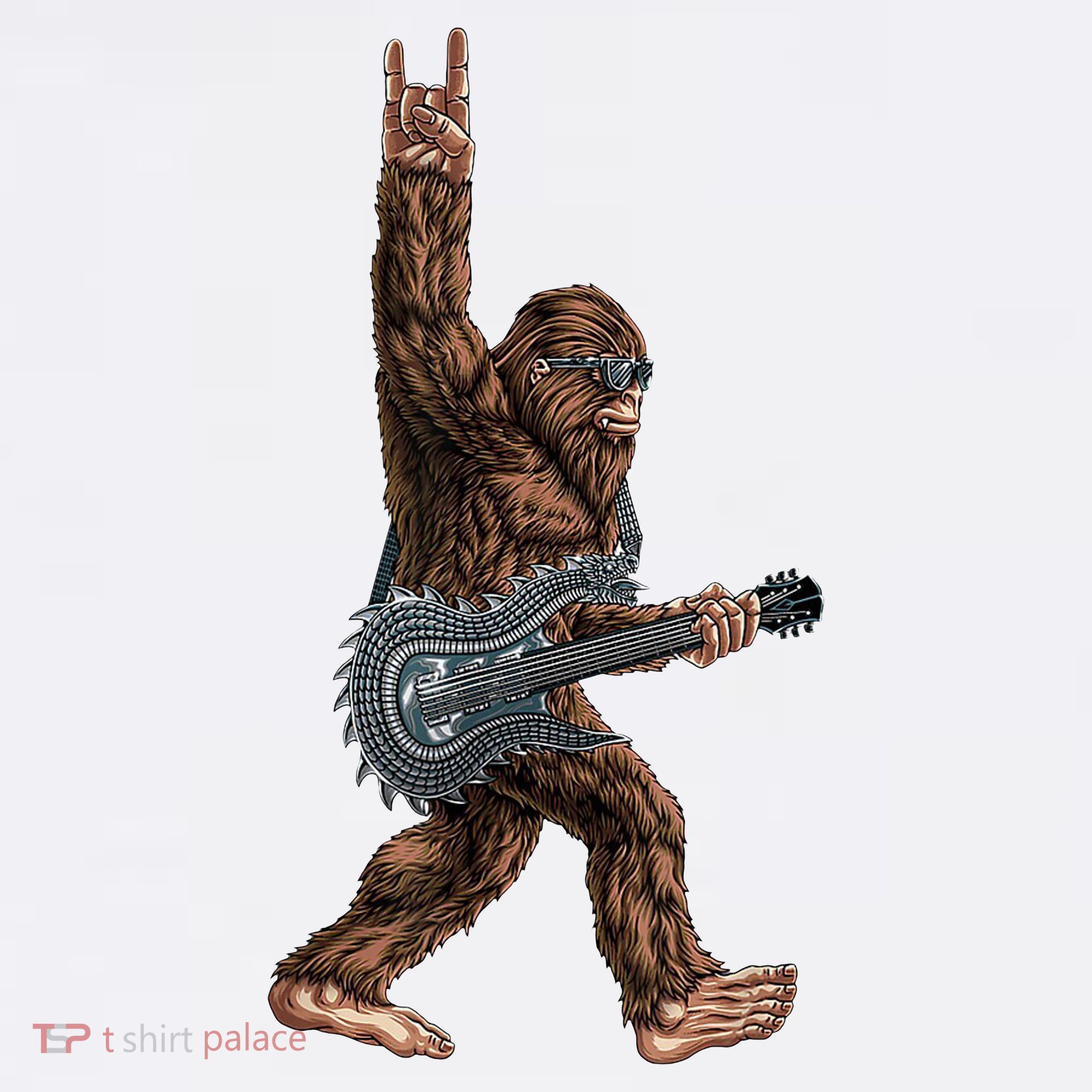 Bigfoot Guitar Rock On Women's Tank Top