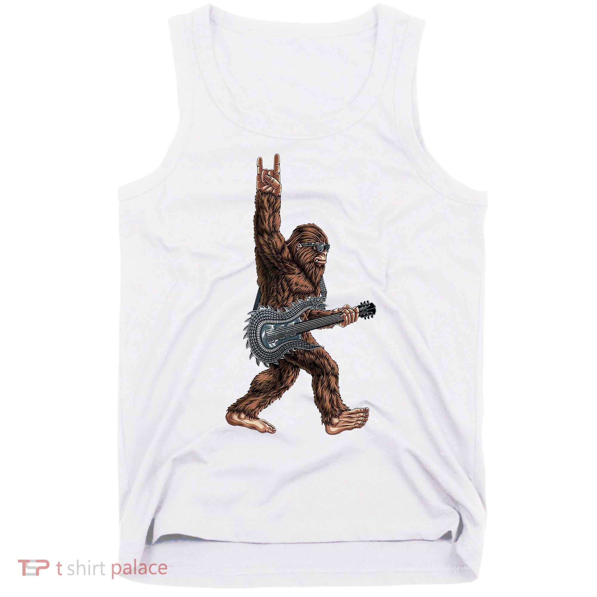 Bigfoot Guitar Rock On Tank Top