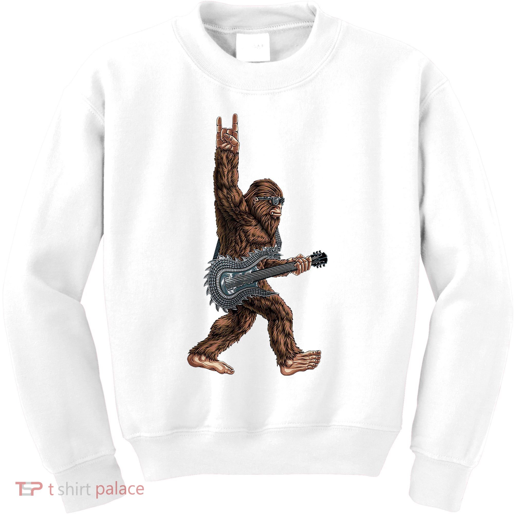 Bigfoot Guitar Rock On Kids Sweatshirt