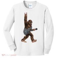 Bigfoot Guitar Rock On Kids Long Sleeve Shirt thumb 0