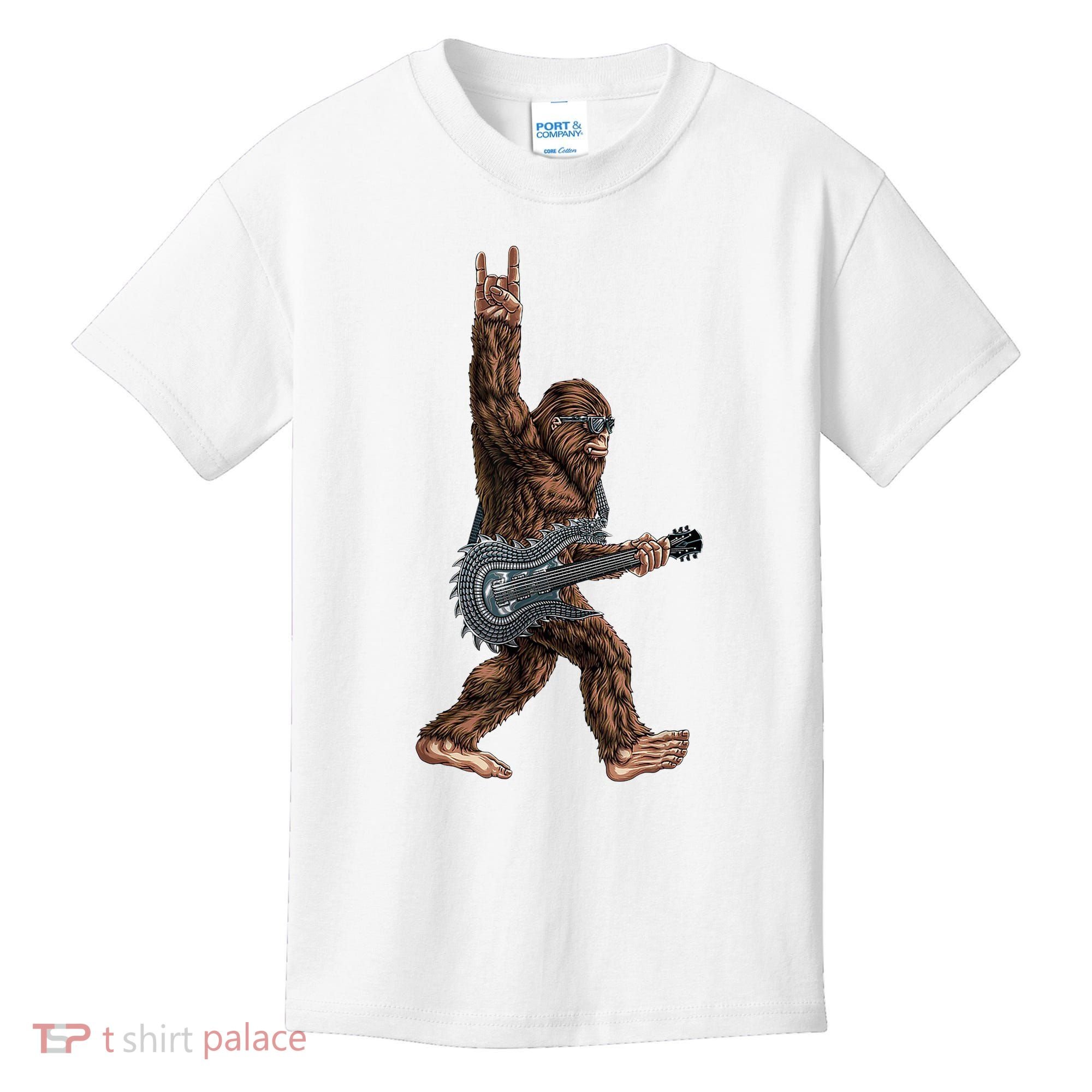 Bigfoot Guitar Rock On Kids T-Shirt