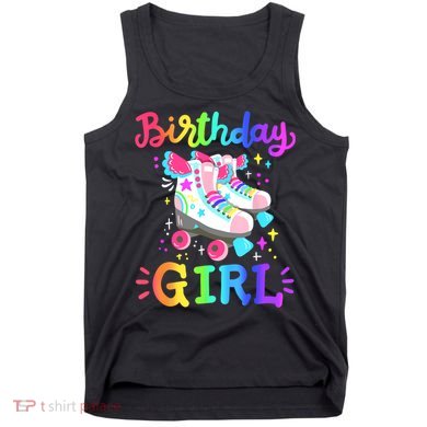 Birthday Girl Rolling Skates Roller Skater Party  Tank Top