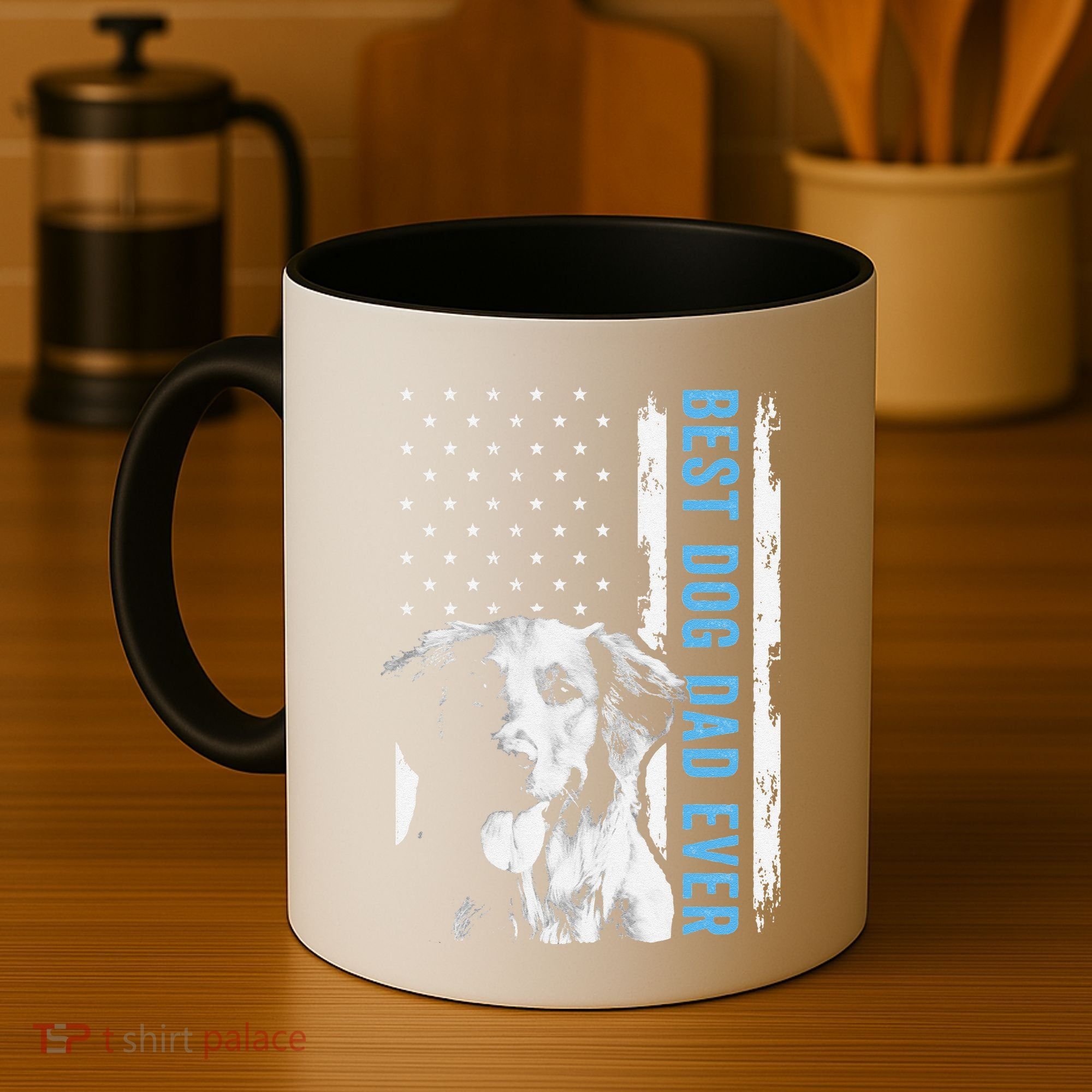 Best Golden Retriever Dad Ever American Flag Dog Dad Coffee Mug
