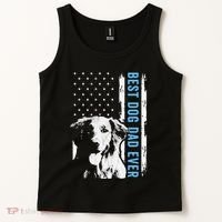 Best Golden Retriever Dad Ever American Flag Dog Dad Tank Top thumb 2