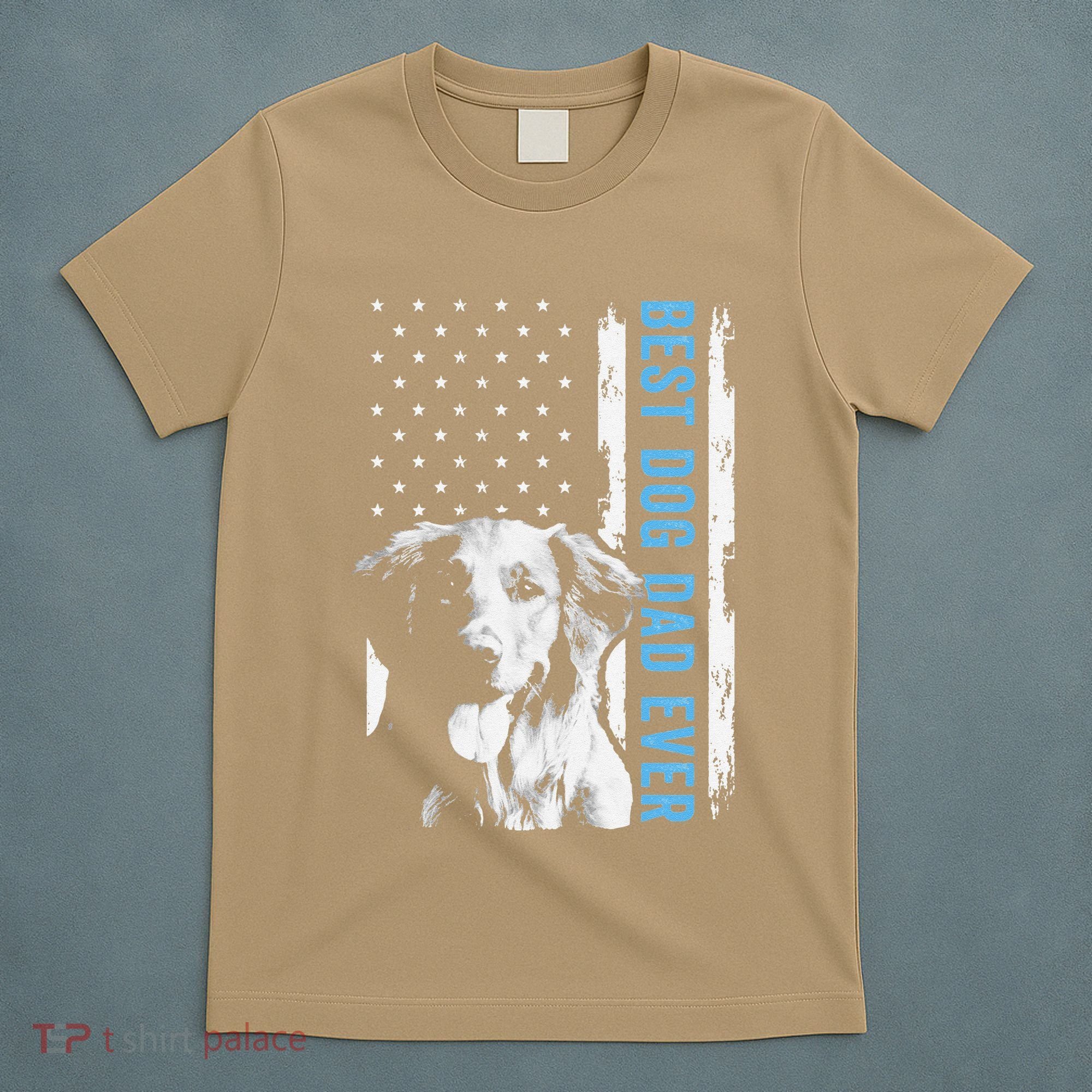 Best Golden Retriever Dad Ever American Flag Dog Dad T-Shirt
