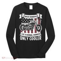 Biker Grandpa Ride Motorcycles Motorcycle Lovers Rider Gift Long Sleeve Shirt thumb 0