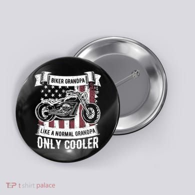 Biker Grandpa Ride Motorcycles Motorcycle Lovers Rider Gift Button