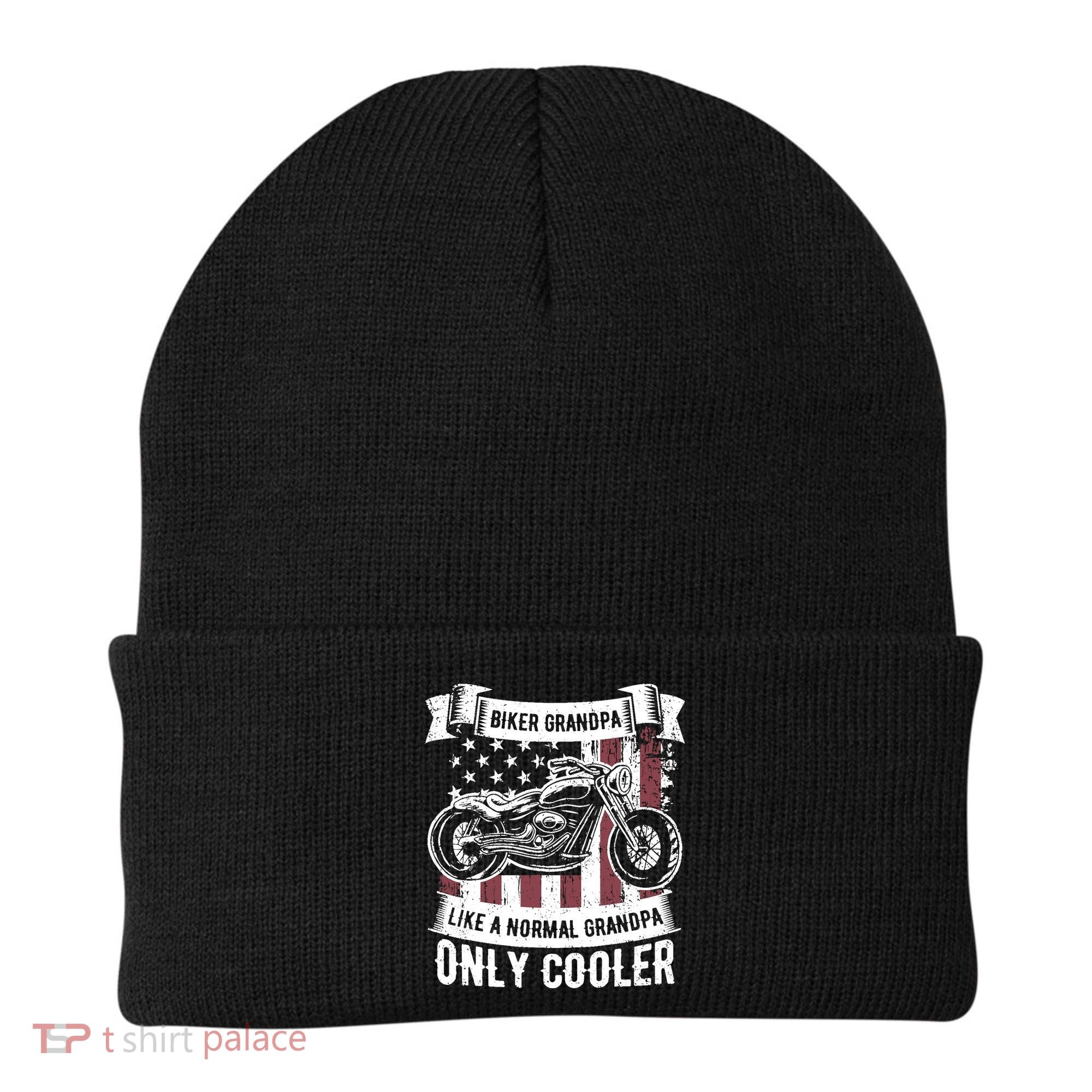 Biker Grandpa Ride Motorcycles Motorcycle Lovers Rider Gift Beanie