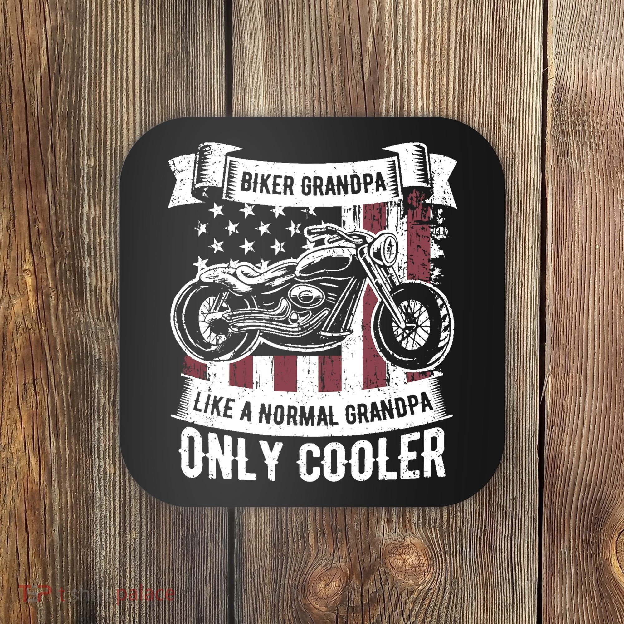 Biker Grandpa Ride Motorcycles Motorcycle Lovers Rider Gift Coaster