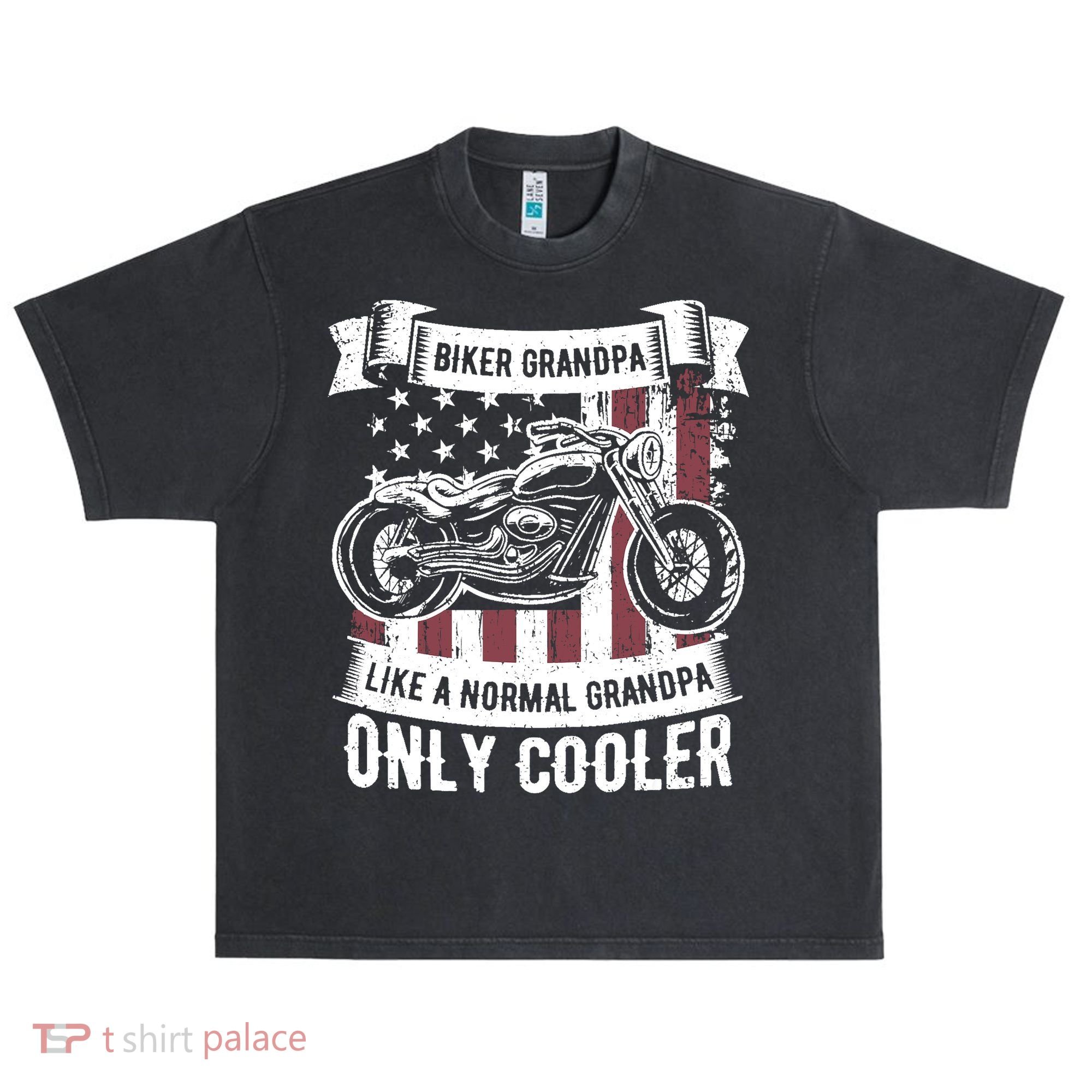 Biker Grandpa Ride Motorcycles Motorcycle Lovers Rider Gift Urban Oversized Heavyweight T-Shirt
