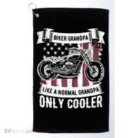 Biker Grandpa Ride Motorcycles Motorcycle Lovers Rider Gift Golf Towel thumb 0
