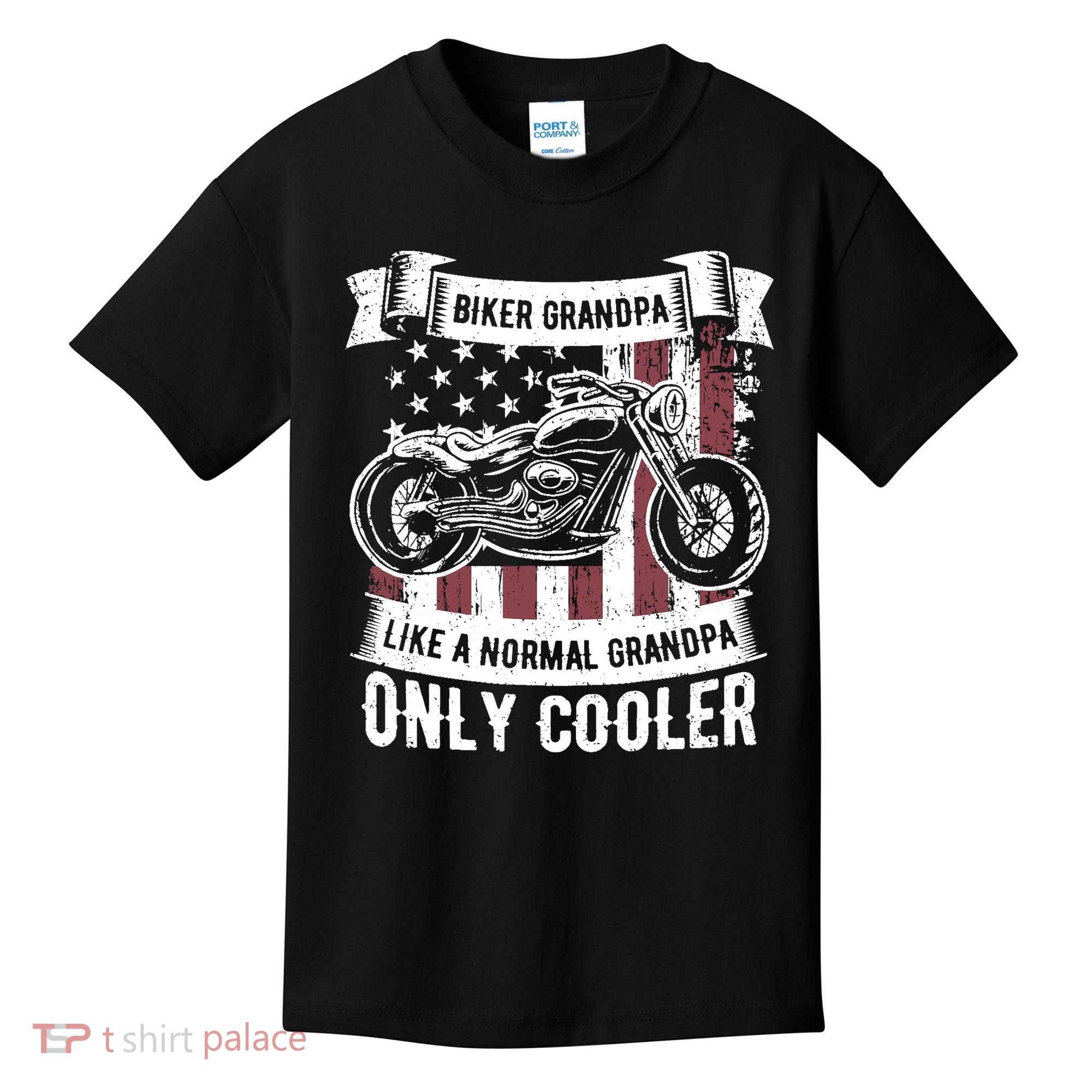 Biker Grandpa Ride Motorcycles Motorcycle Lovers Rider Gift Kids T-Shirt