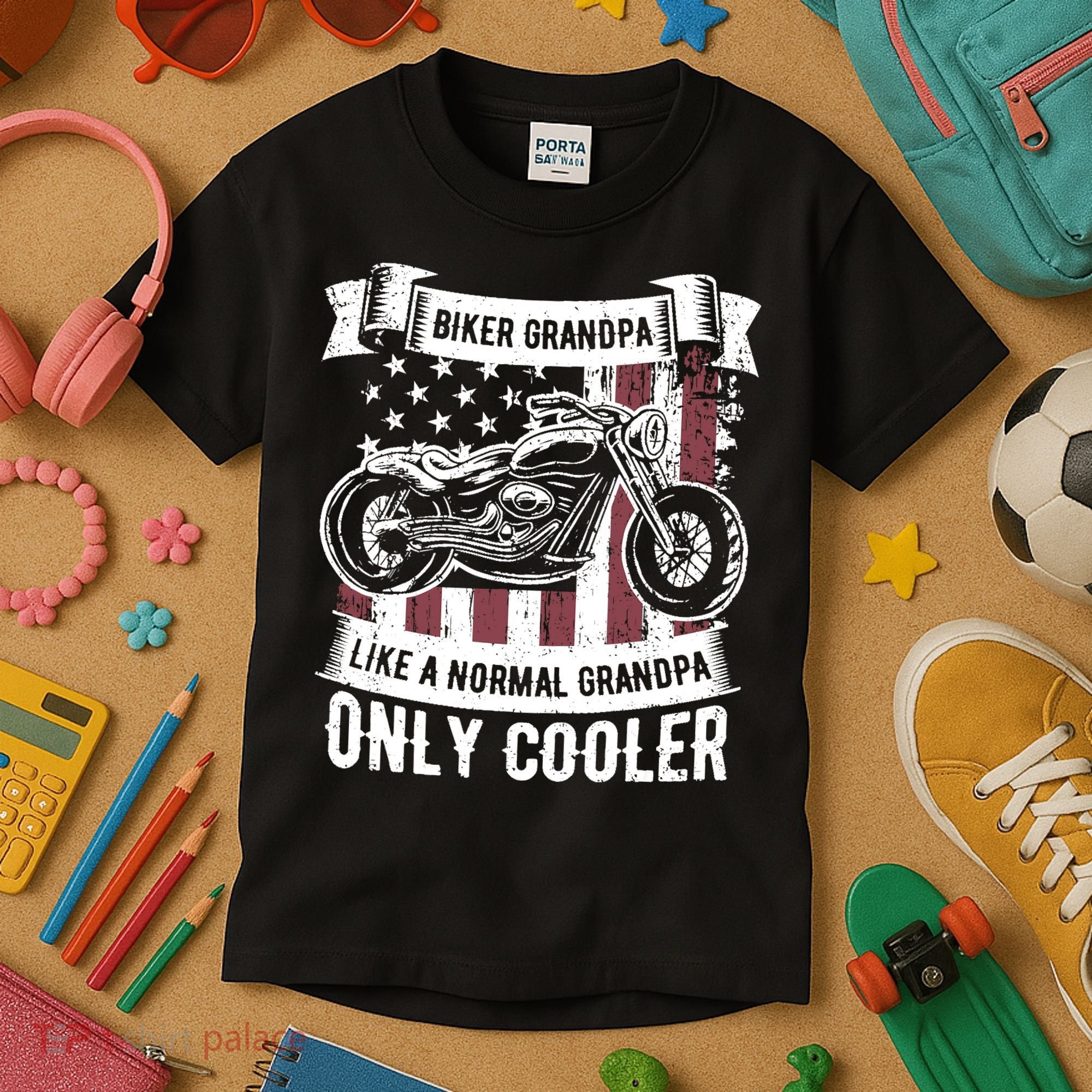 Biker Grandpa Ride Motorcycles Motorcycle Lovers Rider Gift Kids T-Shirt