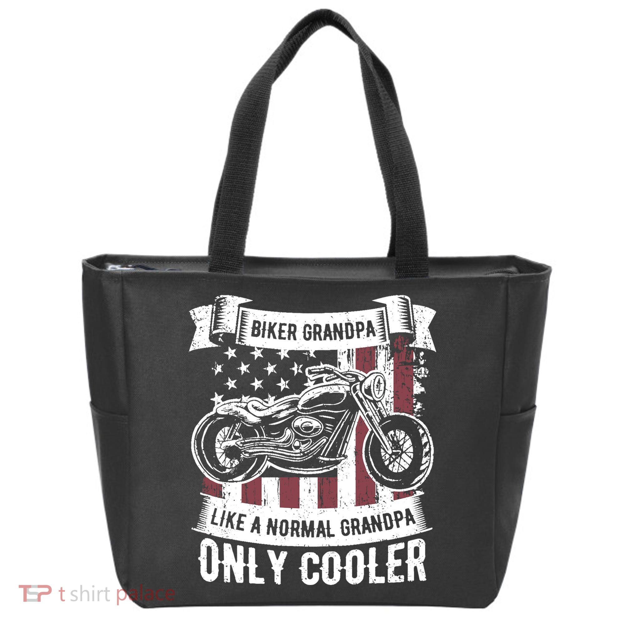 Biker Grandpa Ride Motorcycles Motorcycle Lovers Rider Gift Tote Bag