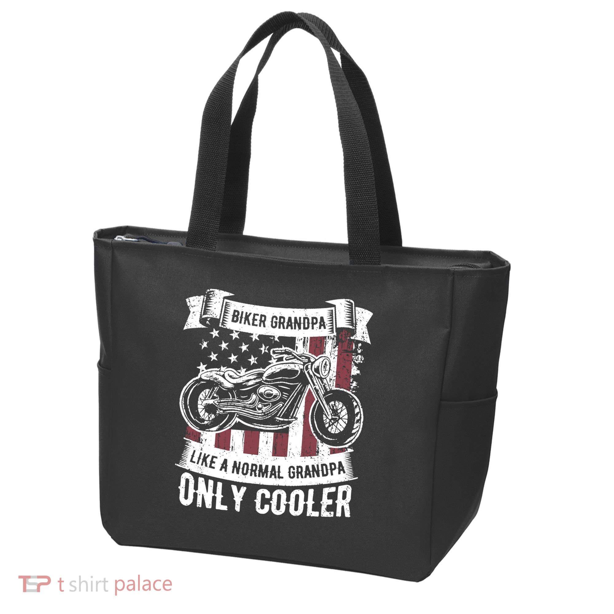 Biker Grandpa Ride Motorcycles Motorcycle Lovers Rider Gift Tote Bag