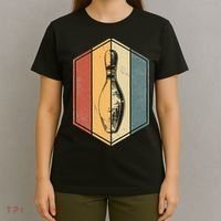 Bowler Gifts Retro Vintage Bowling Pin Bowling Team T-Shirt thumb 4