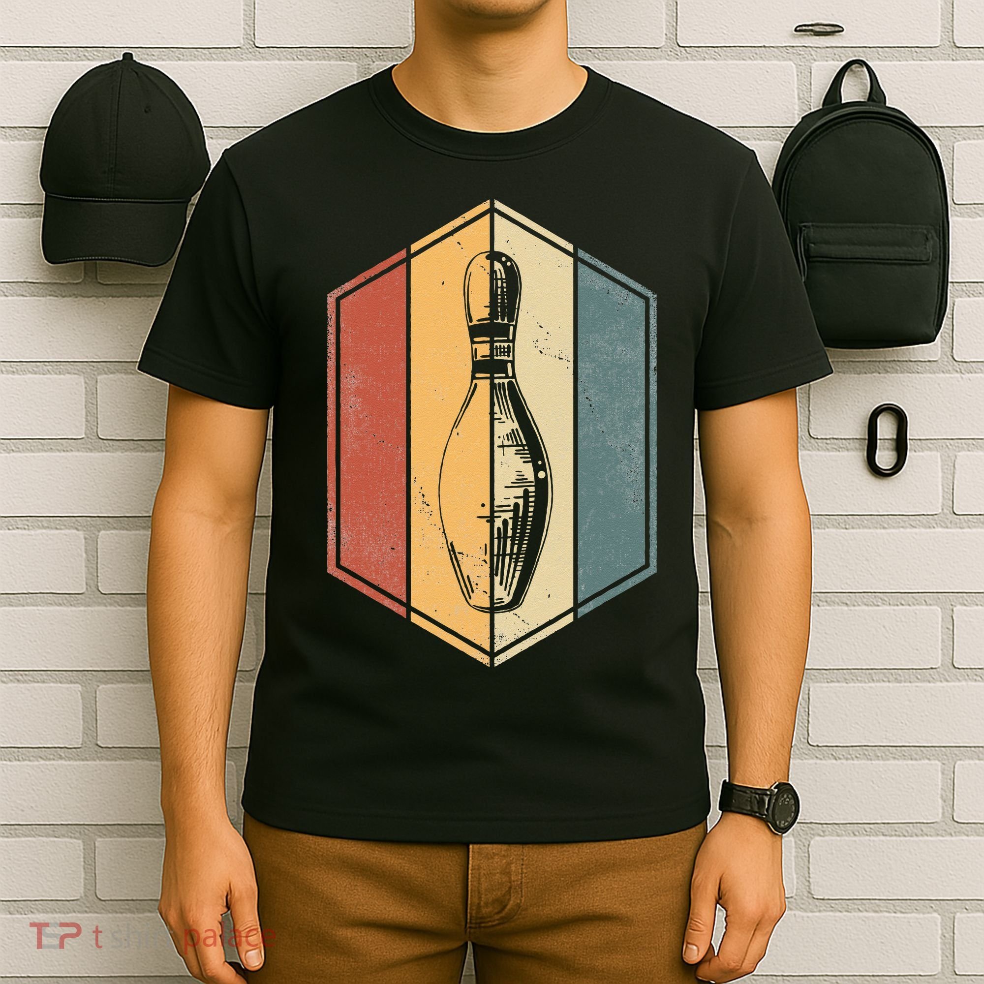 Bowler Gifts Retro Vintage Bowling Pin Bowling Team T-Shirt