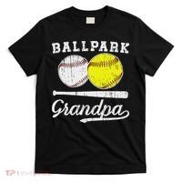 Ballpark Grandpa Softball Baseball Grandpa Of Ballers T-Shirt thumb 0