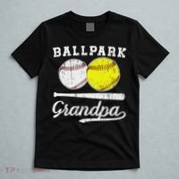 Ballpark Grandpa Softball Baseball Grandpa Of Ballers T-Shirt thumb 5