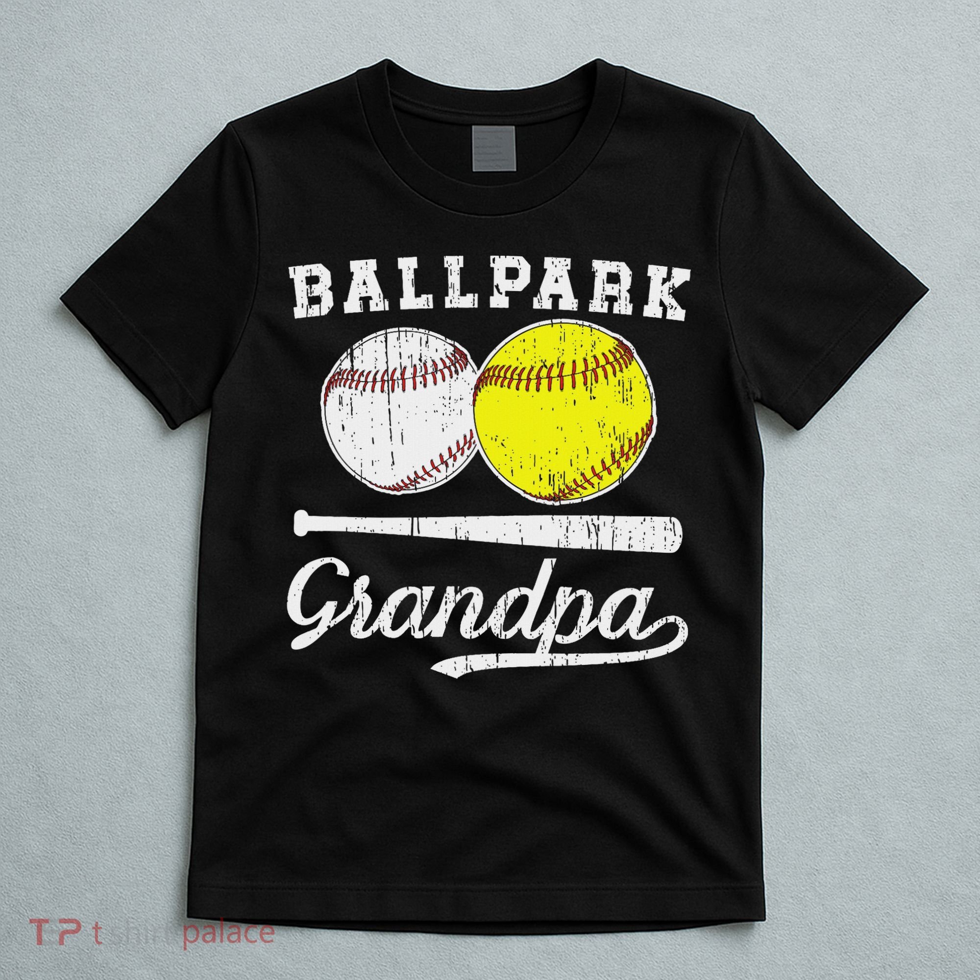 Ballpark Grandpa Softball Baseball Grandpa Of Ballers T-Shirt