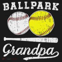 Ballpark Grandpa Softball Baseball Grandpa Of Ballers T-Shirt thumb 7