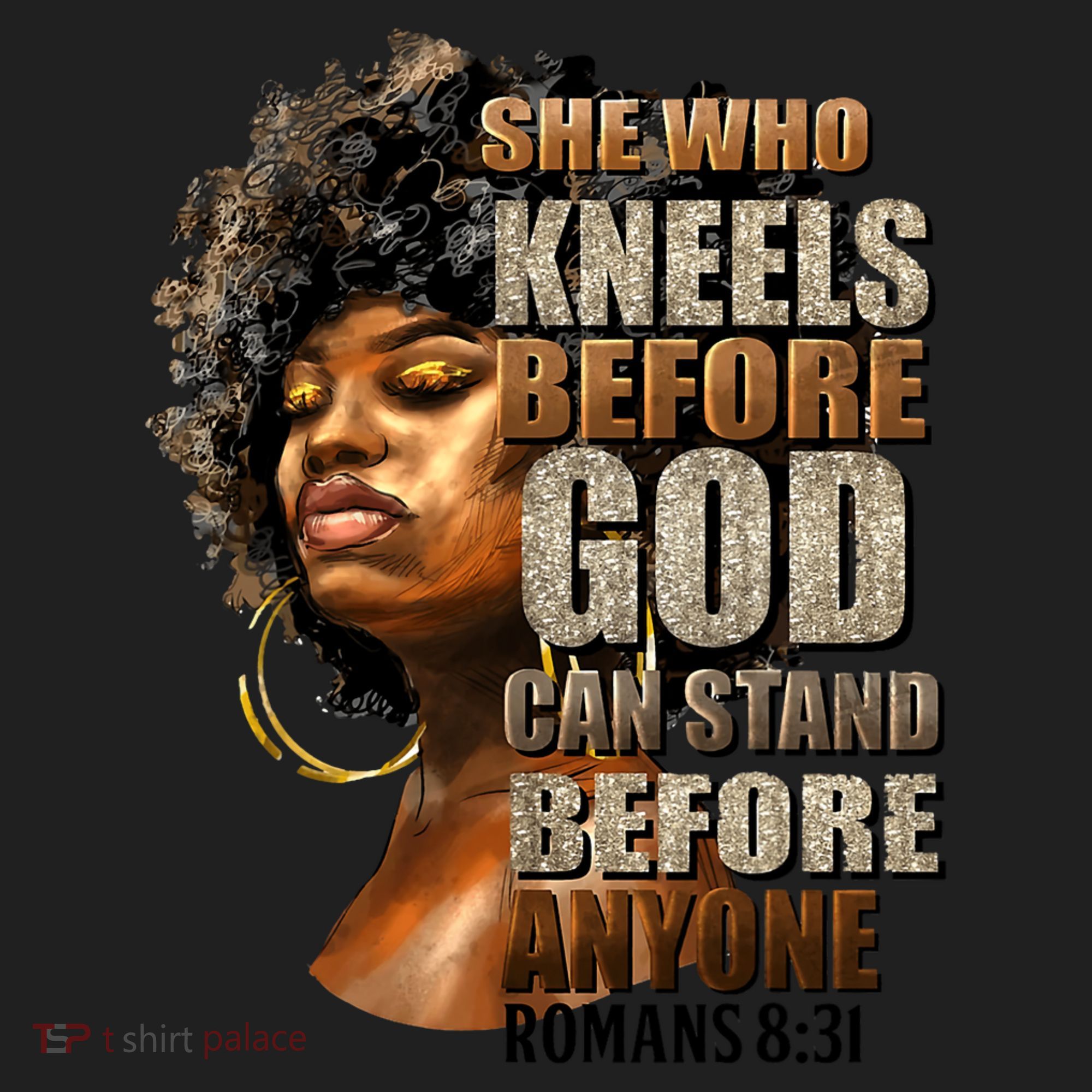 Black Girl She Who Kneels Before God Christian Afro Women's Sweatshirt