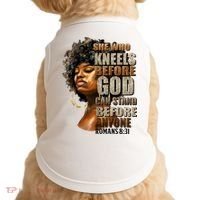 Black Girl She Who Kneels Before God Christian Afro Doggie Tank thumb 0