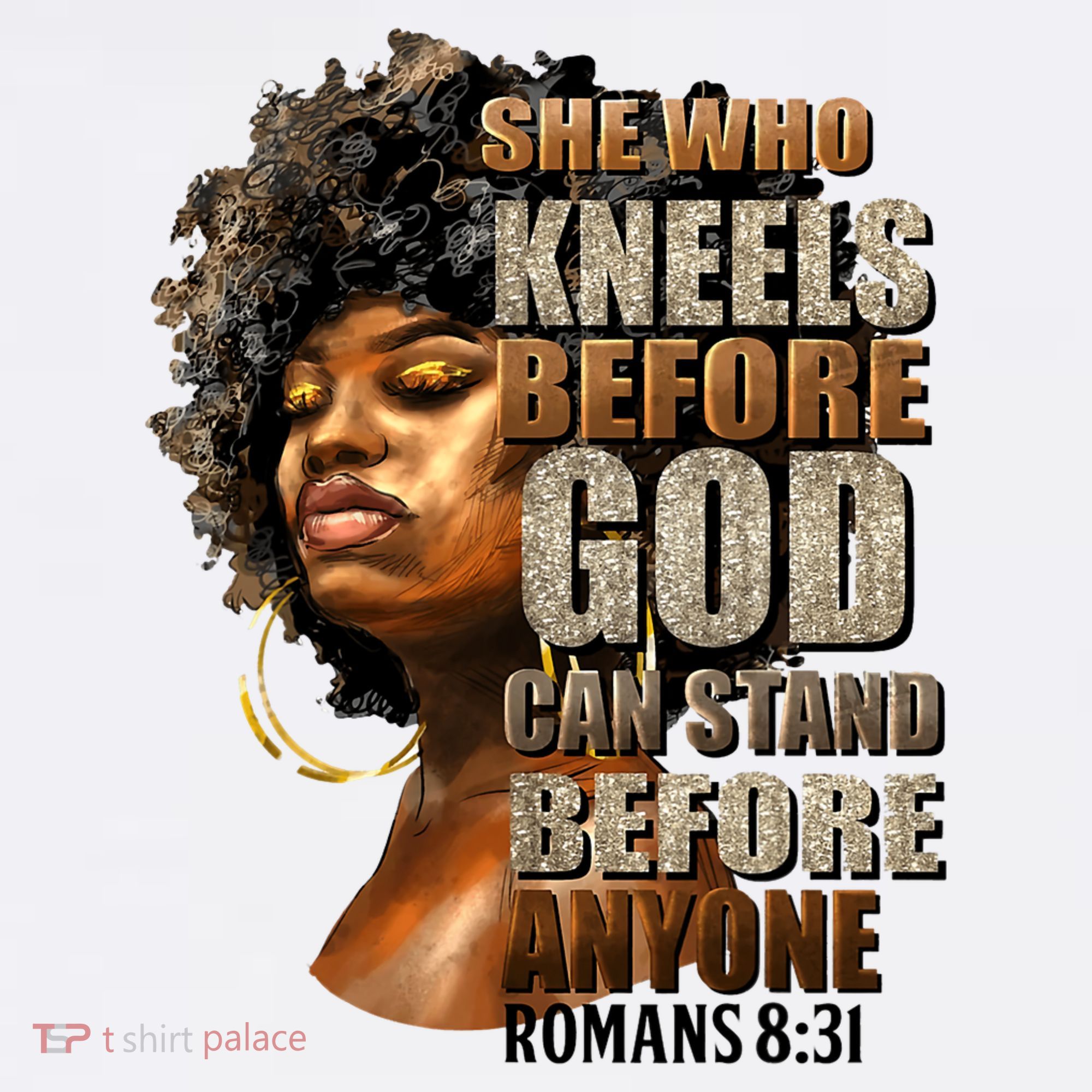 Black Girl She Who Kneels Before God Christian Afro Apron
