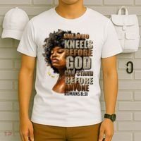 Black Girl She Who Kneels Before God Christian Afro T-Shirt thumb 6