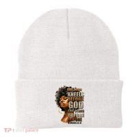 Black Girl She Who Kneels Before God Christian Afro Beanie thumb 0