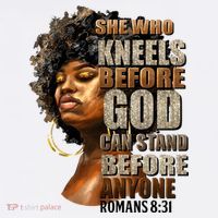 Black Girl She Who Kneels Before God Christian Afro Women's Hoodie thumb 2