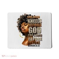 Black Girl She Who Kneels Before God Christian Afro Mousepad thumb 0