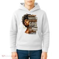 Black Girl She Who Kneels Before God Christian Afro Kids Hoodie thumb 4