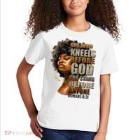 Black Girl She Who Kneels Before God Christian Afro Kids T-Shirt thumb 2
