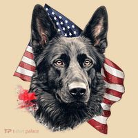 Black German Shepherd 4th Of July Dog Lover American Flag Tote Bag thumb 4