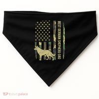 Best German Shepherd Dog Dad Camouflage American Flag USA-Made Doggie Bandana thumb 0