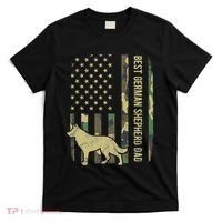 Best German Shepherd Dog Dad Camouflage American Flag T-Shirt thumb 0