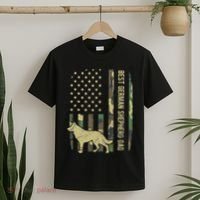 Best German Shepherd Dog Dad Camouflage American Flag T-Shirt thumb 2