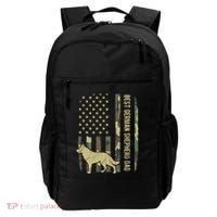Best German Shepherd Dog Dad Camouflage American Flag Backpack thumb 0